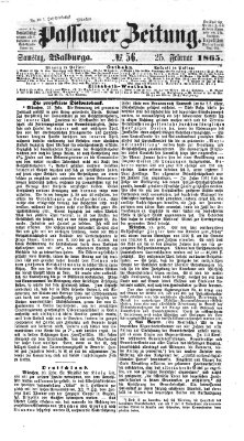 Passauer Zeitung Samstag 25. Februar 1865