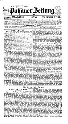 Passauer Zeitung Sonntag 26. Februar 1865