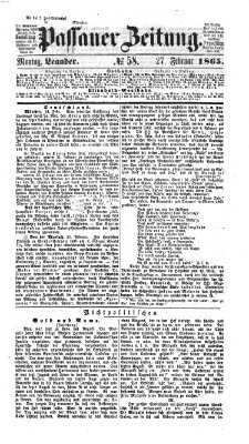 Passauer Zeitung Montag 27. Februar 1865