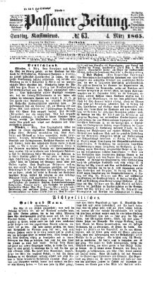 Passauer Zeitung Samstag 4. März 1865