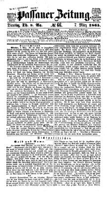 Passauer Zeitung Dienstag 7. März 1865