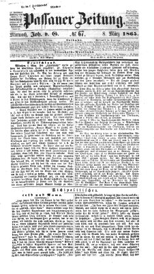 Passauer Zeitung Mittwoch 8. März 1865