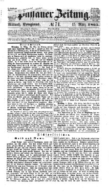 Passauer Zeitung Mittwoch 15. März 1865