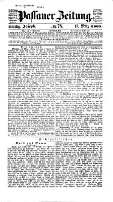 Passauer Zeitung Sonntag 19. März 1865