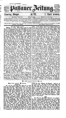 Passauer Zeitung Samstag 1. April 1865