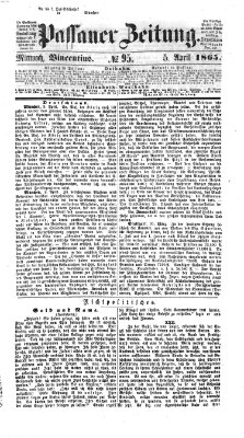 Passauer Zeitung Mittwoch 5. April 1865
