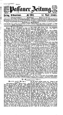 Passauer Zeitung Freitag 14. April 1865