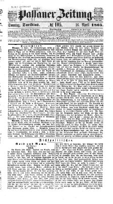 Passauer Zeitung Sonntag 16. April 1865