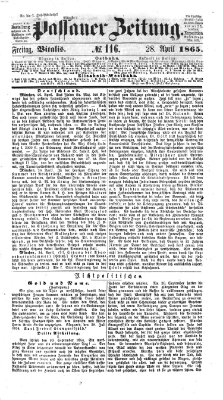 Passauer Zeitung Freitag 28. April 1865