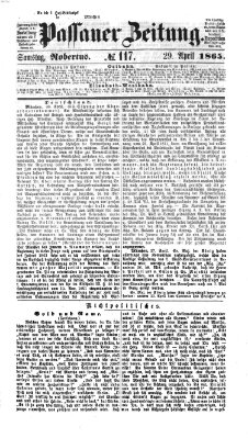 Passauer Zeitung Samstag 29. April 1865