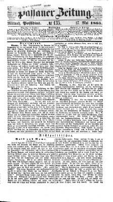 Passauer Zeitung Mittwoch 17. Mai 1865