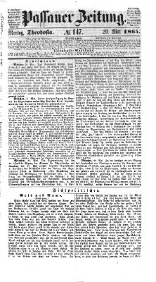 Passauer Zeitung Montag 29. Mai 1865