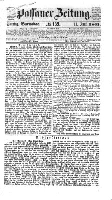 Passauer Zeitung Sonntag 11. Juni 1865