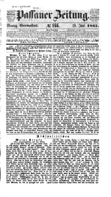 Passauer Zeitung Montag 19. Juni 1865
