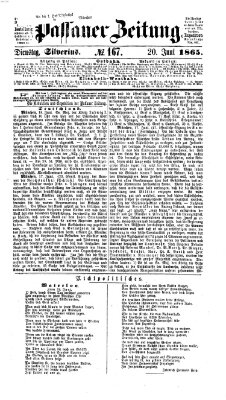 Passauer Zeitung Dienstag 20. Juni 1865