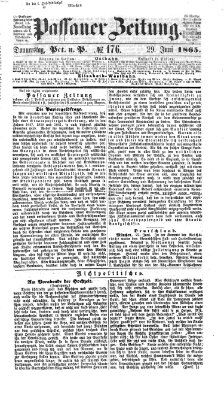 Passauer Zeitung Donnerstag 29. Juni 1865