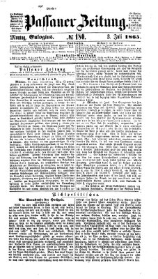 Passauer Zeitung Montag 3. Juli 1865