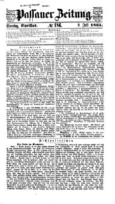 Passauer Zeitung Sonntag 9. Juli 1865