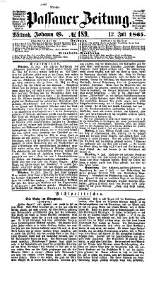 Passauer Zeitung Mittwoch 12. Juli 1865