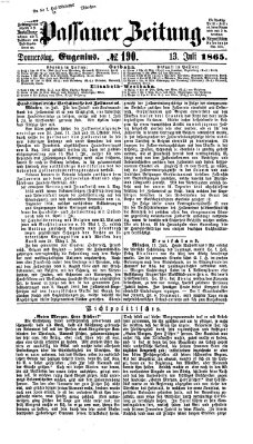 Passauer Zeitung Donnerstag 13. Juli 1865