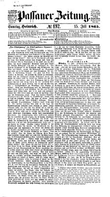 Passauer Zeitung Samstag 15. Juli 1865