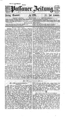 Passauer Zeitung Freitag 21. Juli 1865