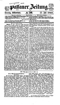 Passauer Zeitung Sonntag 23. Juli 1865