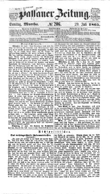 Passauer Zeitung Samstag 29. Juli 1865