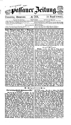 Passauer Zeitung Donnerstag 10. August 1865