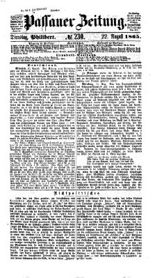 Passauer Zeitung Dienstag 22. August 1865