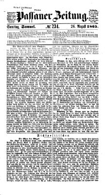 Passauer Zeitung Samstag 26. August 1865