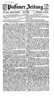 Passauer Zeitung Dienstag 5. September 1865