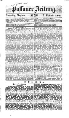 Passauer Zeitung Donnerstag 7. September 1865