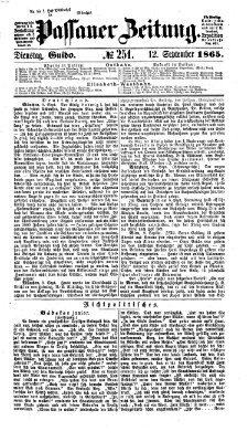 Passauer Zeitung Dienstag 12. September 1865