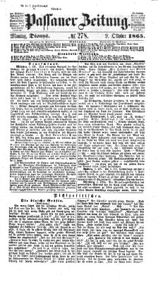 Passauer Zeitung Montag 9. Oktober 1865