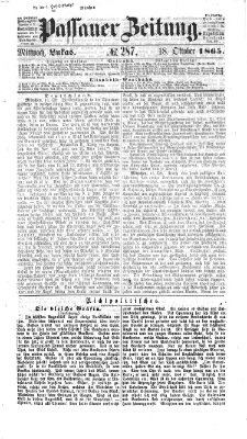 Passauer Zeitung Mittwoch 18. Oktober 1865