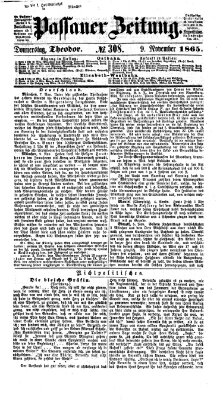 Passauer Zeitung Donnerstag 9. November 1865