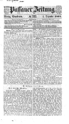 Passauer Zeitung Montag 4. Dezember 1865