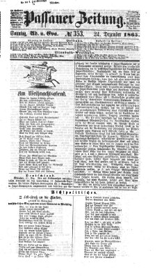 Passauer Zeitung Sonntag 24. Dezember 1865