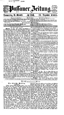 Passauer Zeitung Donnerstag 28. Dezember 1865