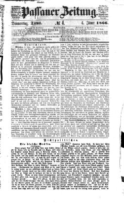 Passauer Zeitung Donnerstag 4. Januar 1866