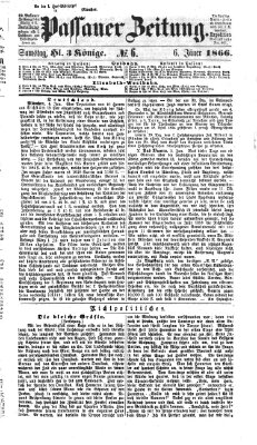 Passauer Zeitung Samstag 6. Januar 1866