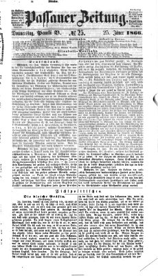 Passauer Zeitung Donnerstag 25. Januar 1866