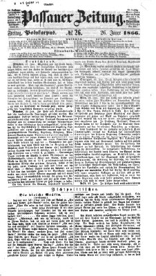 Passauer Zeitung Freitag 26. Januar 1866