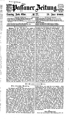 Passauer Zeitung Freitag 26. Januar 1866