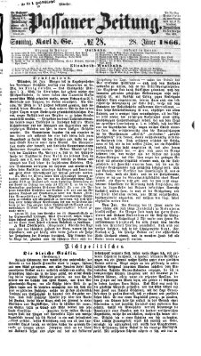 Passauer Zeitung Sonntag 28. Januar 1866