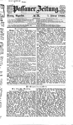 Passauer Zeitung Montag 5. Februar 1866