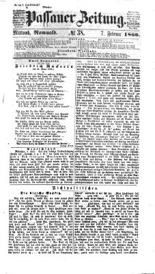 Passauer Zeitung Mittwoch 7. Februar 1866