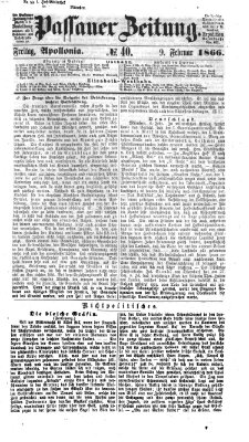 Passauer Zeitung Freitag 9. Februar 1866