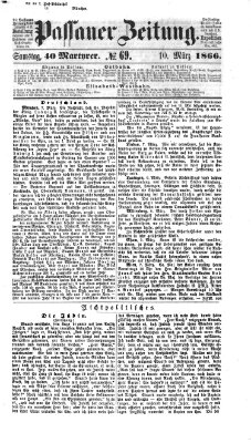 Passauer Zeitung Samstag 10. März 1866